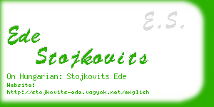 ede stojkovits business card